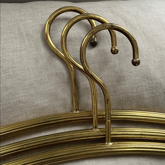 Vintage Brass ITALIAN Clothing Coat Hangers MCM Classic Heavy - Picture 9 of 10